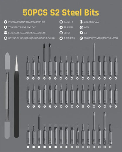 Mini 50-in-1 Tool Removal Screwdriver Set (Manual/Electric)